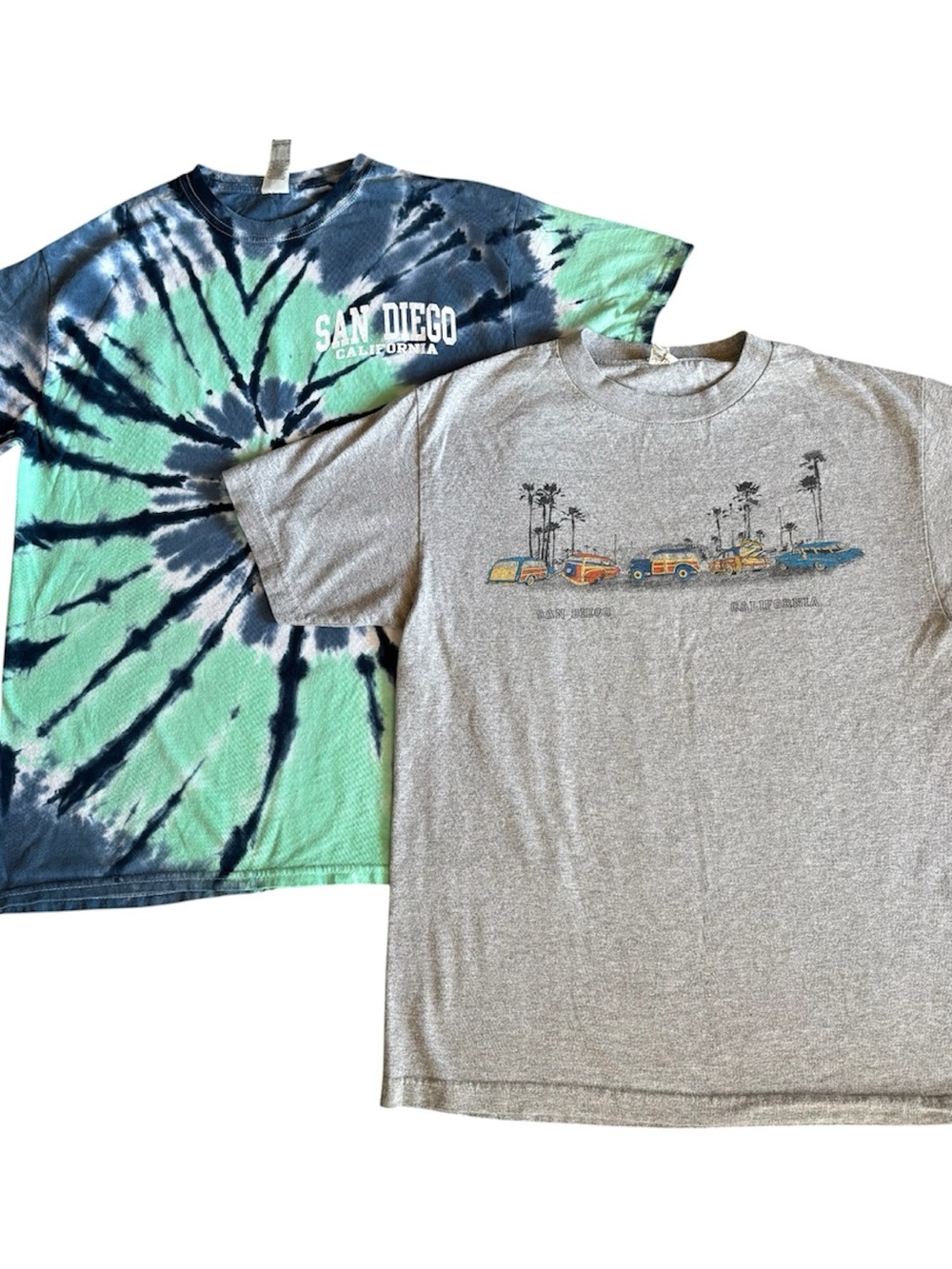Men's medium t-shirts with San Diego graphics.